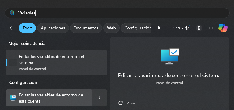 Variables de Entorno del Sistema