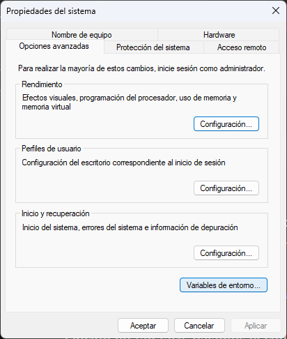 Variables de entorno...