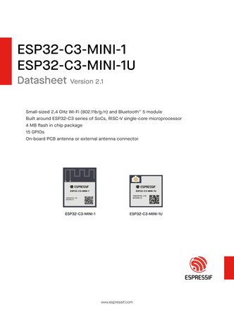 ESP32-C3-MINI-1 & ESP32-C3-MINI-1U Datasheet